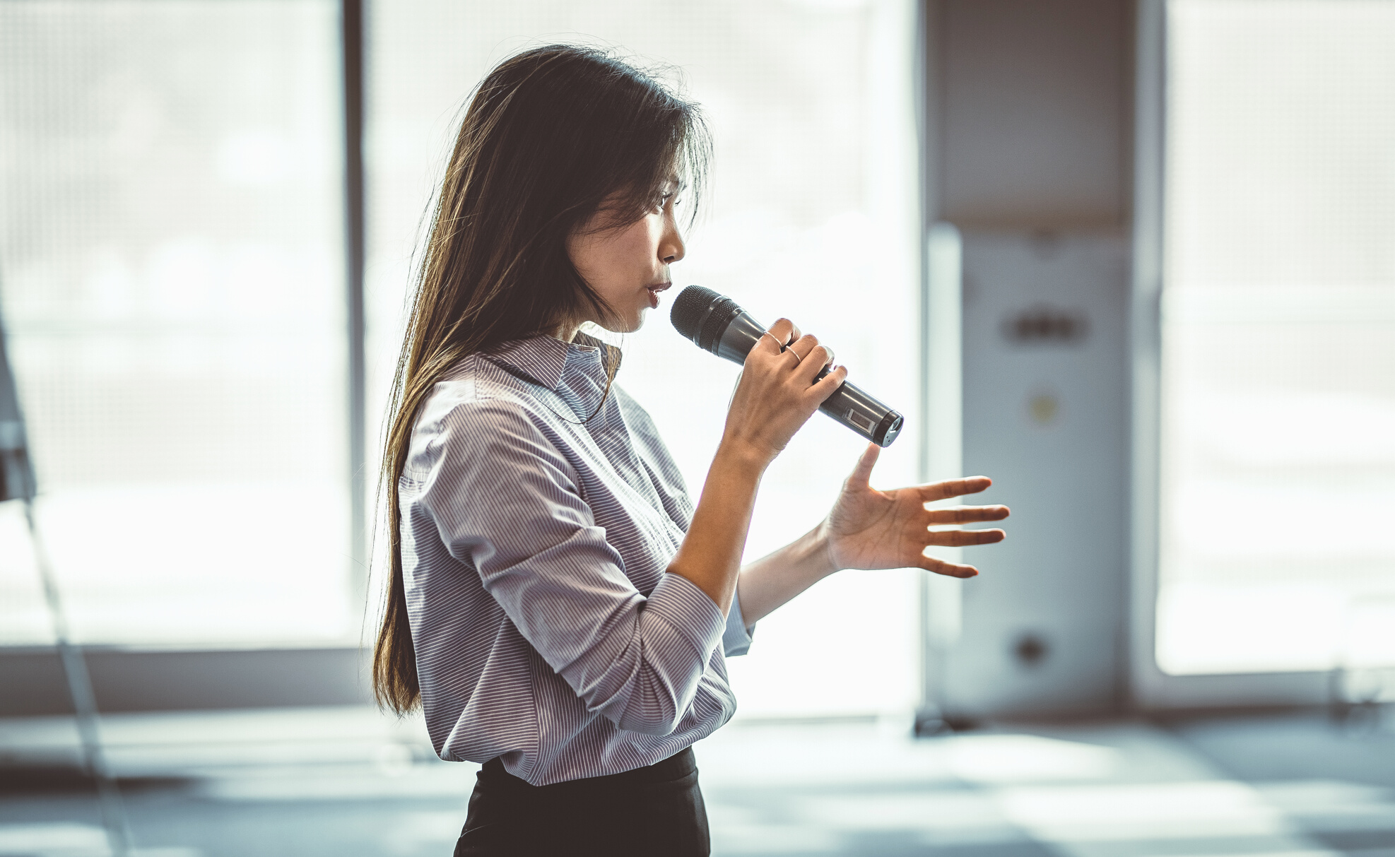 Public Speaker at a Conference